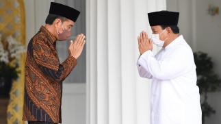 Lebaran Pertama, Presiden Menerima Kedatangan Menhan Prabowo